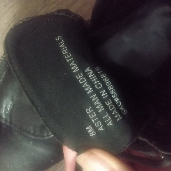 CNY New York Women's size 8 block heel black rugged boots - Picture 7 of 8